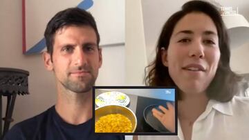Muguruza le enseña a Djokovic cómo hacer tortilla de patatas