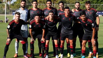 Alineación de Karanka contra el Almería en Montecastillo (Jerez).