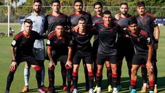 Alineación de Karanka contra el Almería en Montecastillo (Jerez).