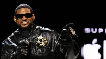 Usher speaks ahead of the Halftime Show at Super Bowl LVIII