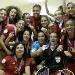 La celebración de las flamantes campeonas de Europa Sub-17