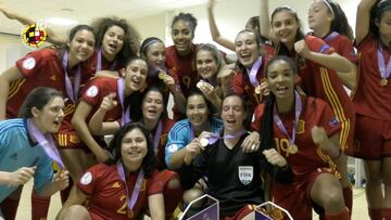 La celebración de las flamantes campeonas de Europa Sub-17