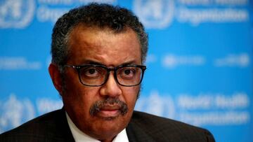 FILE PHOTO: Director General of the World Health Organization (WHO) Tedros Adhanom Ghebreyesus attends a news conference on the situation of the coronavirus (COVID-2019), in Geneva, Switzerland, February 28, 2020. REUTERS/Denis Balibouse/File Photo