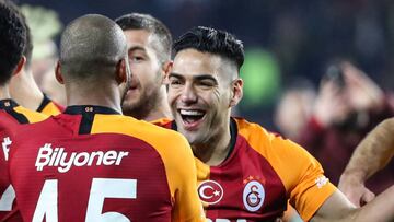 Falcao Garc&iacute;a celebrando con Galatasaray.