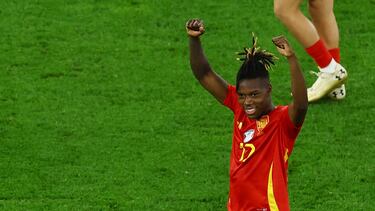 Nico Williams, en el partido ante Italia.