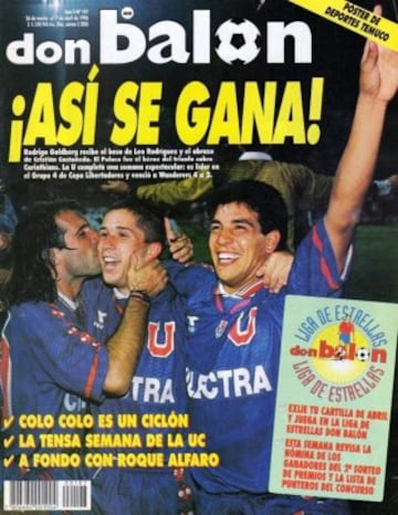 22 de marzo de 1996: Con gol de Rodrigo Goldberg, Universidad de Chile vence 1-0 a Corinthians por Copa Libertadores.