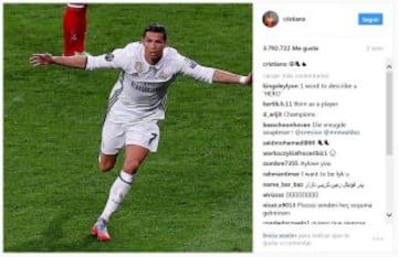 En su Instagram, Ronaldo comparte una mezcla de contenido personal y profesional. Acerca a sus fans a los momentos cotidianos detrás de las cámaras tanto en el campo como fuera de él, compartiendo tanto sus iniciativas empresariales como la relación con su hijo, a través de fotos, videos e Instagram Stories.