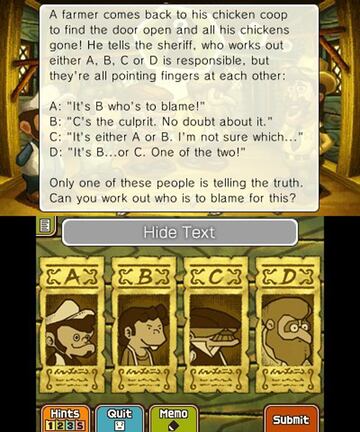 Captura de pantalla - Profesor Layton y el Legado de la Super Civilización (3DS)