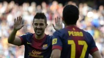 Villa celebra su gol