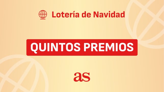 Quintos premios del sorteo de la Lotería de Navidad 2024