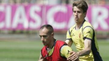 Natxo Insa ha ensayado esta mañana como carrilero.