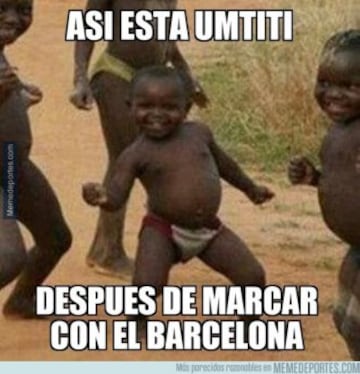 Messi y Umtiti en los memes más divertidos del Barcelona-Celta