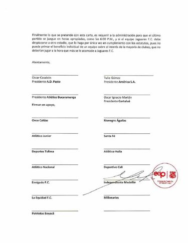 Polémica por el horario de la última fecha de la Liga Águila