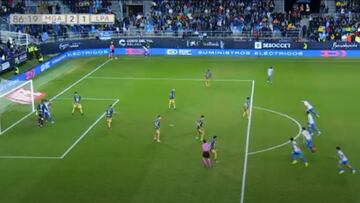 Que tomen nota el resto: la jugada ensayada de córner que le ha dado la victoria al Málaga