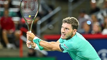 MONTREAL, QUEBEC - AUGUST 11: Pablo Carreno Busta of Spain hits a return against Jannik Sinner of Italy during Day 6 of the National Bank Open at Stade IGA on August 11, 2022 in Montreal, Canada. Minas Panagiotakis/Getty Images/AFP
== FOR NEWSPAPERS, INTERNET, TELCOS & TELEVISION USE ONLY ==