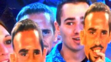 Sorpresa para Ribéry: 300 caretas suyas en Canal+Francia