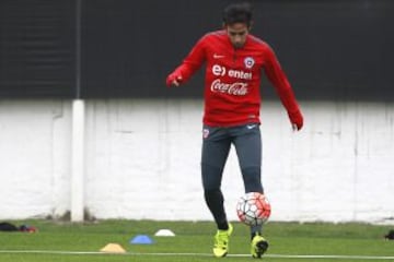 La Selección entrenó con 12 jugadores este lunes por la mañana.