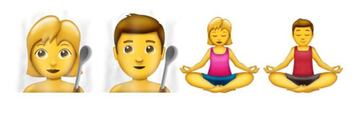 Ducha y Yoga, dos de los nuevos emojis para este verano