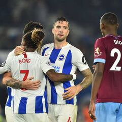 El Brighton & Hove Albion gana y adelanta al West Ham