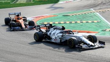 Carlos Sainz (McLaren MCL35) y Pierre Gasly (Alpha Tauri AT01). Monza, Italia, F1 2020. 