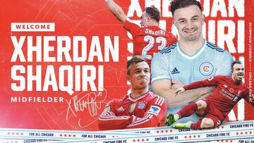 Xherdan Shaqiri fue anunciado como nuevo jugador del Chicago Fire