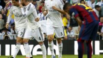 Cristiano, Ramos y Pepe durante 'El Clásico'