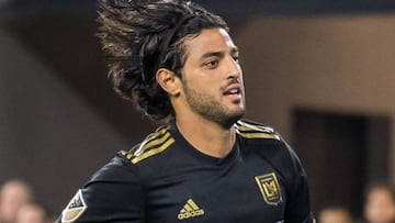 Carlos Vela de Los Angeles FC durante el partido contra Seattle Sounders en Banc of California Stadium, Los Angeles. Octubre 29, 2019.