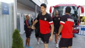 CONCENTRADOS. Courtois y Raúl García, en L. Á. de San Rafael.