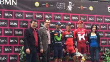 Valverde, Gilbert y Zakarin en el podio. 