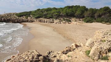 Se trata de una preciosa cala de arena de apenas 60 m de longitud, salvaje y aislada. Esta playa cuenta con unas aguas cristalinas excepcionales y unos pequeños acantilados coronados por un bosque de pinos que dan forma a uno de los rincones más mágicos del Litoral tarraconense. En el mismo entorno también se puede disfrutar de la Cala Fonda, Cala de la Roca Plana o la Cala Jovera.