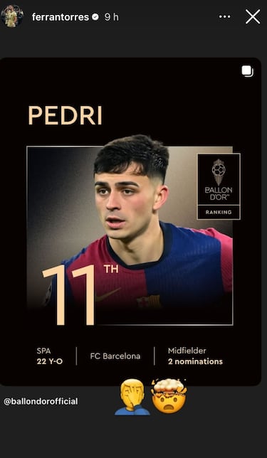 Ferran, indignado por Pedri