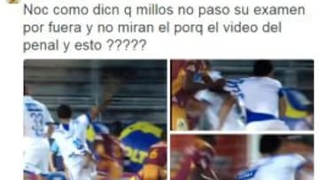 Román Torres muestra con fotos el penal que Pontón no le pitó