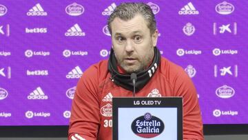 El entrenador del Real Valladolid CF, Sergio Gonz&aacute;lez, en rueda de prensa
 REAL VALLADOLID CF
 21/12/2020