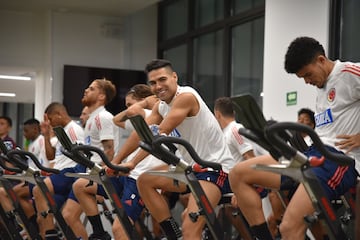 La Selección Colombia realizó trabajos de recuperación en gimnasio tras su llegada a Barranquilla pensando en el partido del domingo ante Brasil en el Metropolitano.