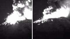 Video: Así se vio la impresionante explosión del Popocatépetl durante la madrugada del 13 de julio