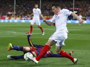 Kevin Gameiro y Gerard Piqué 
