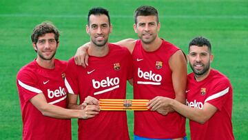Los capitanes del Barça.