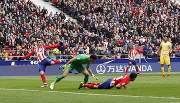 Antoine Griezmann scores the opening goal.