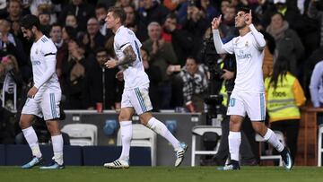 Asensio celebra su gol.