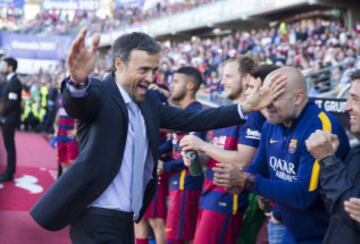 El 14 de mayo de 2016 Luis Enrique conseguía su segunda Liga con el Barcelona 
