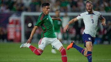    Uriel Antuna scores his goal 0-1 of Mexico during the game United States (USA) vs Mexico (Mexican National Team), corresponding the Allstate Continental Classic 2023, at University of Phoenix Stadium (State Farm), on April 19, 2023.
<br><br>
Uriel Antuna anotaa su gol 0-1 de Mexico durante el partido Estados Unidos (EUA) vs Mexico (Seleccion Nacional Mexicana), correspondiente al Allstate Continental Clasico 2023 , en el Estadio Universidad de Phoenix (State Farm), el 19 de Abril de 2023.