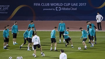 Real Madrid put in one last session ahead of Al-Jazira game