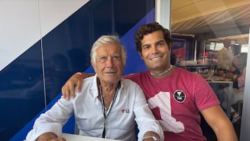 Giacomo Agostini junto a su hijo Piero Giacomo.
