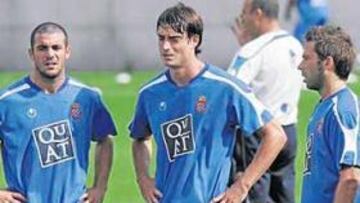 <b>CHARLA Y PRÁCTICA. </b>Valverde estuvo hablando largo y tendido con sus futbolistas en la sesión de ayer en la Ciudad Deportiva.