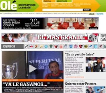 Portadas de la prensa extranjera