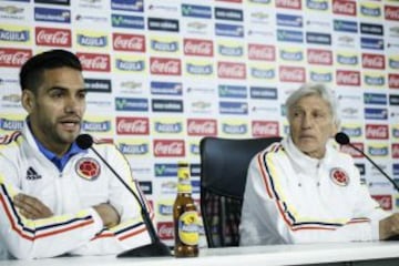 José Pékerman y Falcao atienden a los medios previo al debut en Copa América