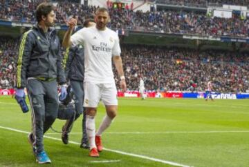 Karim Benzema se retira lesionado