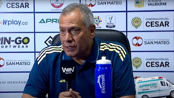 Hernán Torres lamenta la dura derrota de Millonarios ante Alianza en Valledupar