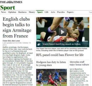 Portadas de la prensa extranjera