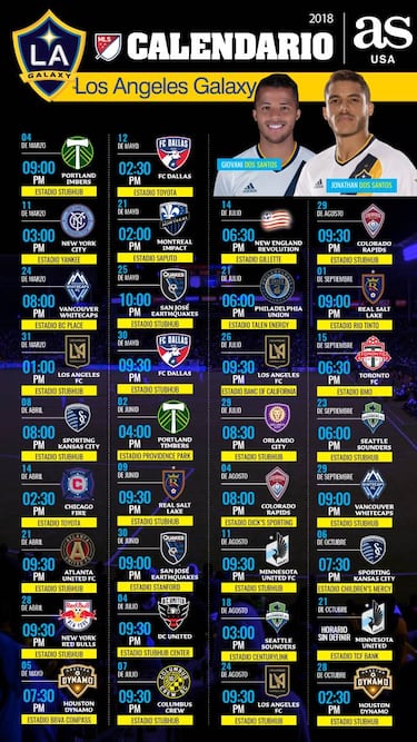 LA Galaxy schedule MLS 2018